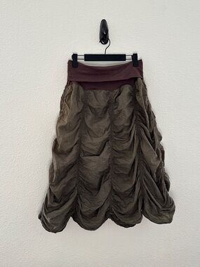*Unavailable* Cute Options Olive Green Parachute Skirt Ruched Balloon Hem